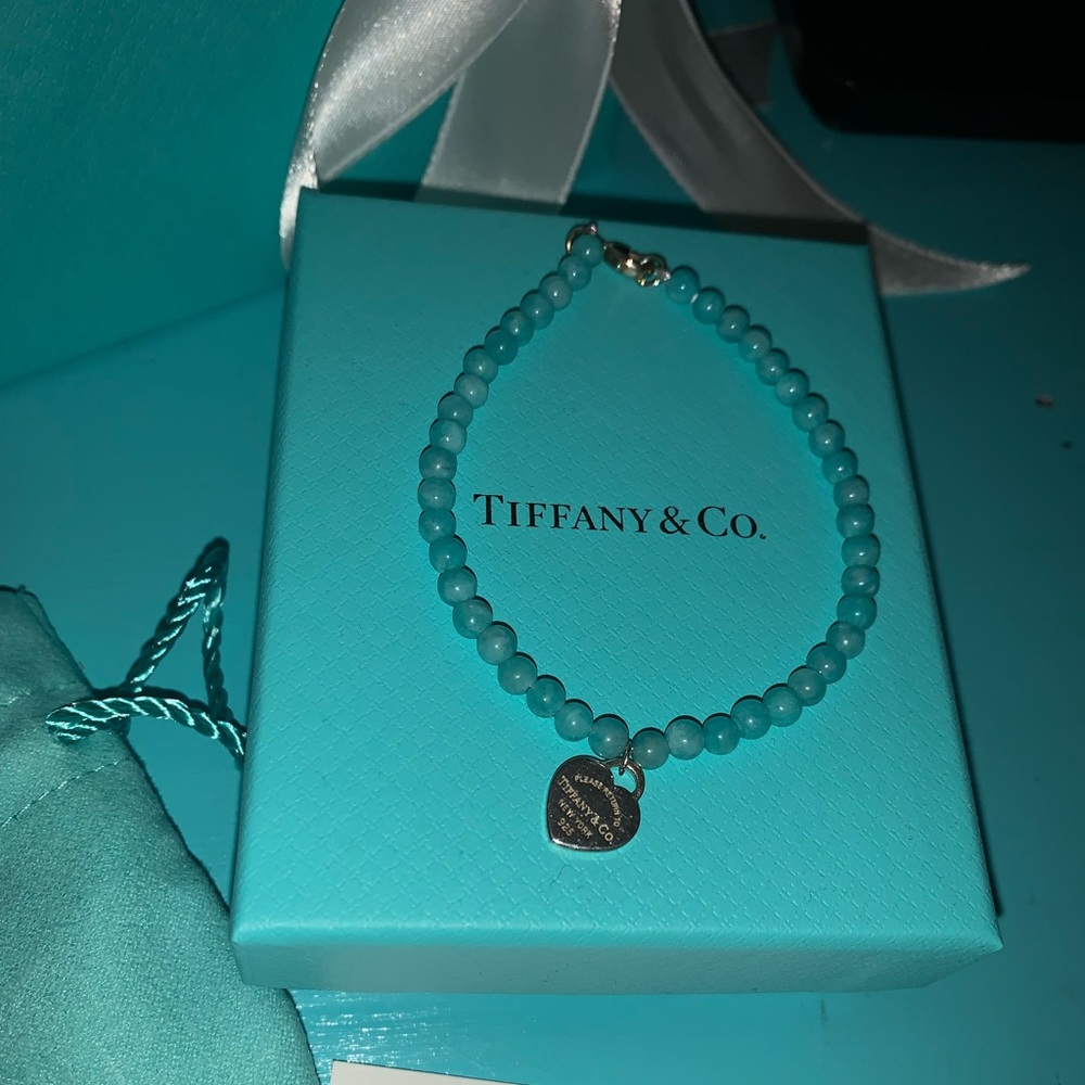 Heart Tag Tiffany Bead Bracelet